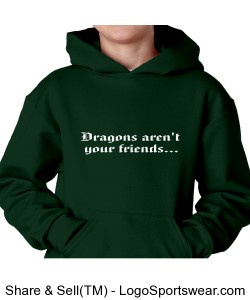 Dragons Aren't Your Friends Youth Hoodie Design Zoom