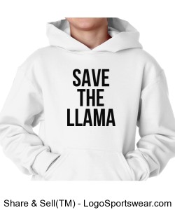 Save The Llama Youth Hoodie Design Zoom