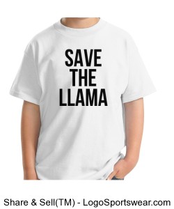 Save The Llama Youth Tee Design Zoom