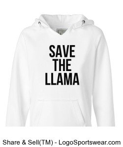 Save The Llama Ladies V-Neck Hoodie Design Zoom